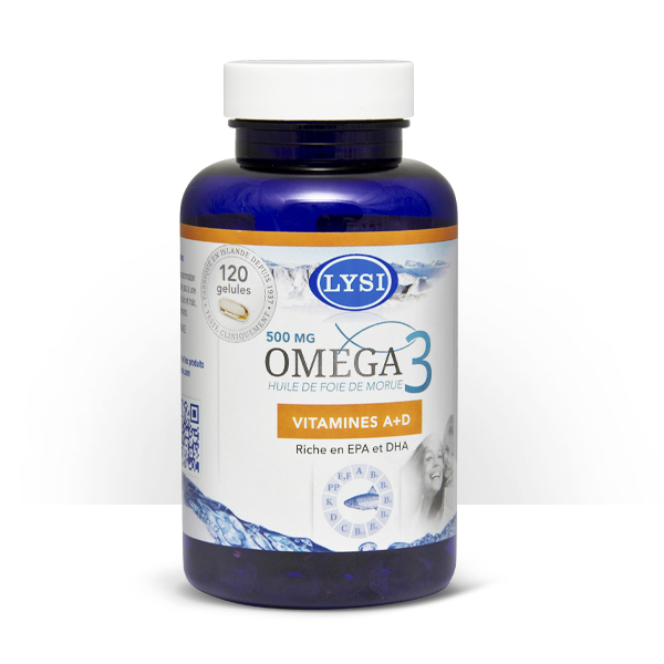 Lysi Oméga 3 Vitamine A + D gélules 500ml
